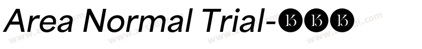Area Normal Trial字体转换